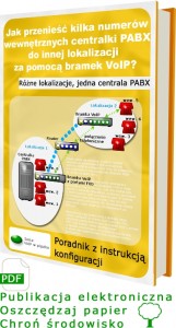 Jak przenieść kilka numerów wewnętrznych centralki PABX do innej lokalizacji za pomocą bramek VoIP? Poradnik z instrukcją konfiguracji.